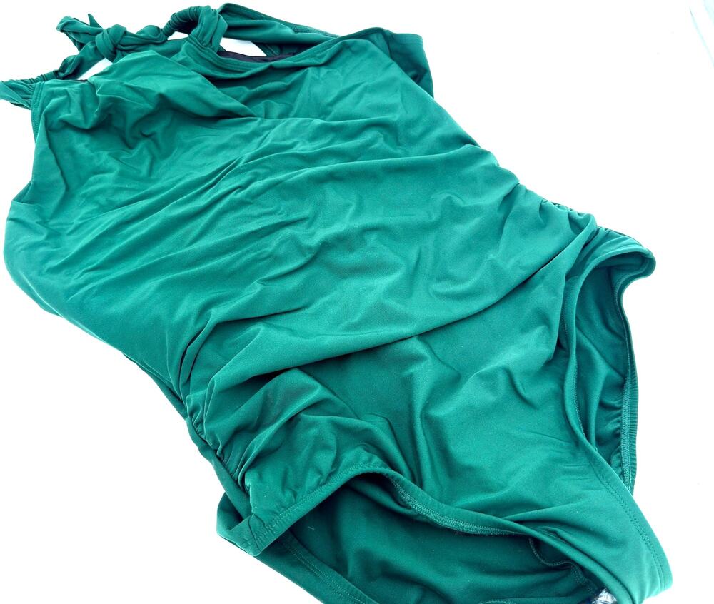Magicsuit Women’s Green Rushed Rock Solid Avra One-Piece Swimsuit SIZE 14 NWOT